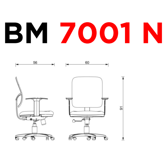 BM 7001 N - FT Silla secretarial 7001-N