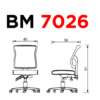 Silla secretarial (sin brazos) 7026
