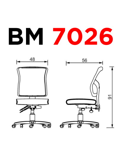 BM 7026 - FT Silla secretarial (sin brazos) 7026