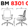 Silla ejecutiva 8301 G - Sin cabecera - Gris