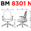 Silla ejecutiva 8301 N - Sin cabecera - Negra