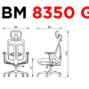 Silla ejecutiva 8350 G - Gris