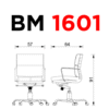 Silla Directiva - BM 1601 - Respaldo medio.