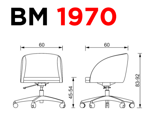 Silla para interiores con ruedas - BM 1970