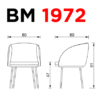 Silla para interiores. Base de patas fijas - BM 1972