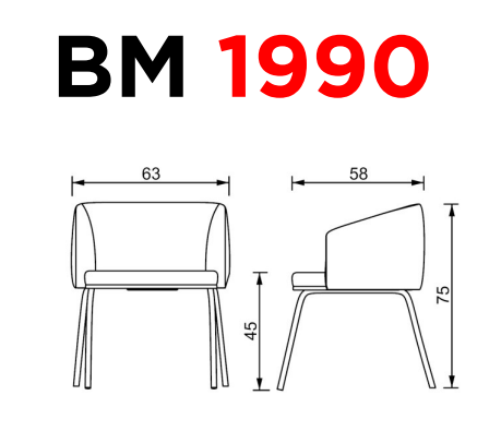 Sillón individual de 4 patas - BM 1990