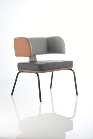 Sillón individual con respaldo tipo concha cuadrada - BM 1995