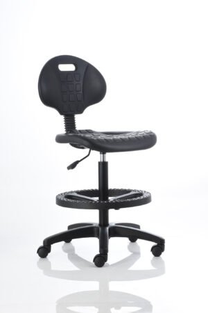 Banco alto de trabajo. BM 605 - Color negro.