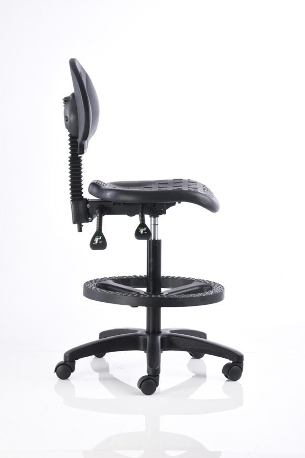 BM 805 PL - Aro Nylon - OM Mobiliario 3 Banco alto de trabajo - Reclinable - 605 PL
