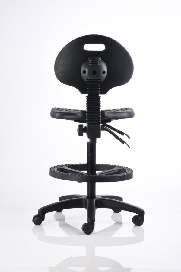 BM 805 PL - Aro Nylon - OM Mobiliario 5 Banco alto de trabajo - Reclinable - 605 PL