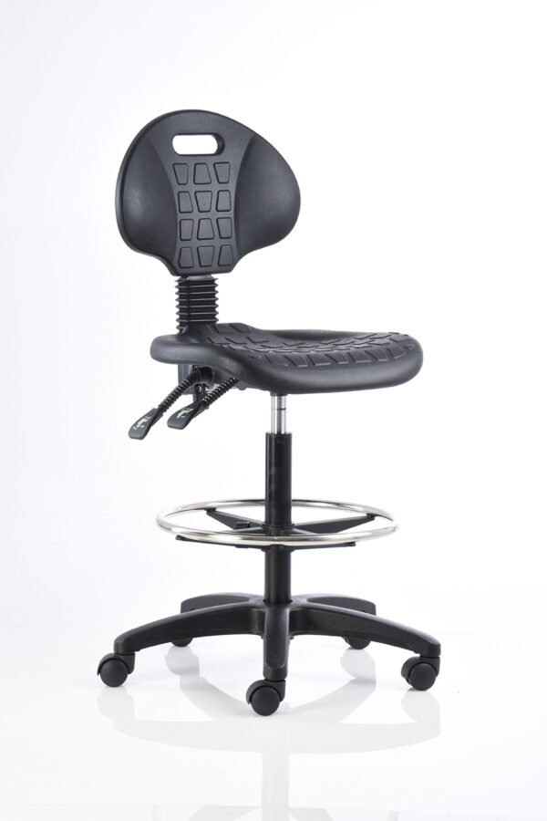 BM 805 PL - Aro cromado - OM Mobiliario 1 Banco alto de trabajo - Reclinable - 605 PL