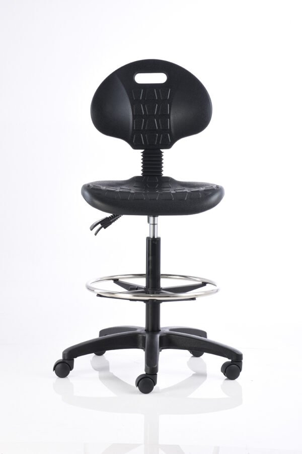 BM 805 PL - Aro cromado - OM Mobiliario 2 Banco alto de trabajo - Reclinable - 605 PL