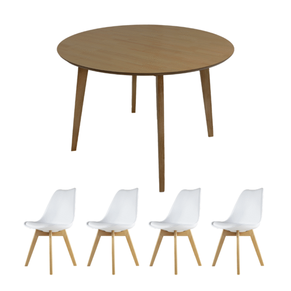 Comedor Madeira Circular + Sillas Frankfurt Comedor Madeira Circular + 4 Sillas Frankfurt - Varios colores