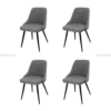 Paquete 4 sillas de comedor Trom