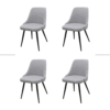 Paquete 4 sillas de comedor Trom