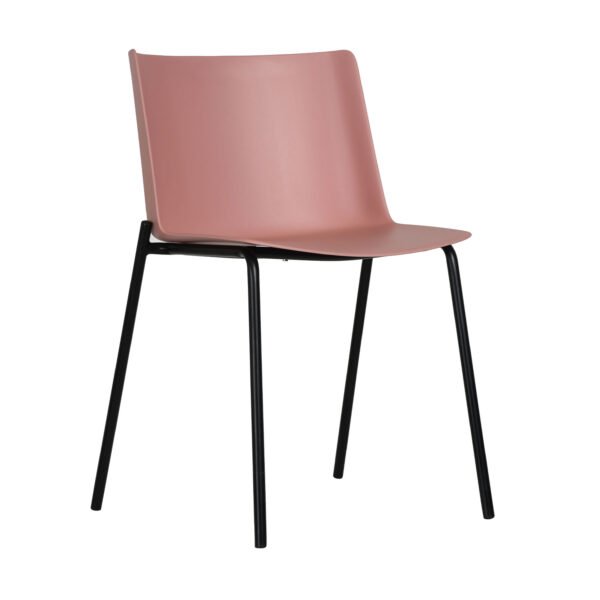 SILLA COLOMBO - OM Mobiliario Silla Colombo - Gris/ Coral