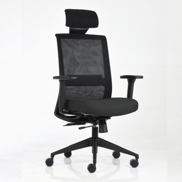 Silla ejecutiva de oficina - BM 7700 N - OM Mobiliario - Negra - 1