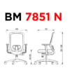 Silla ejecutiva/operativa negra BM 7851 N