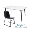 Comedor Sora + 6 o 4 Sillas Phoenix