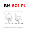 Silla secretarial - BM 601 PL