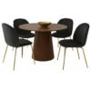 Juego de Comedor Padar con Sillas Treviso Velvet